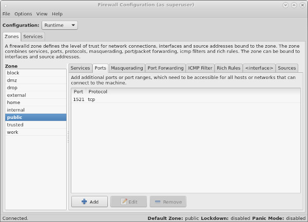 Firewall GUI - Other Ports