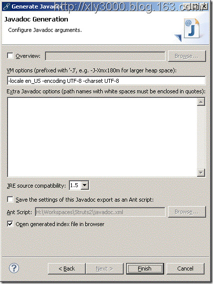 Eclipse-Generate Javadoc_4