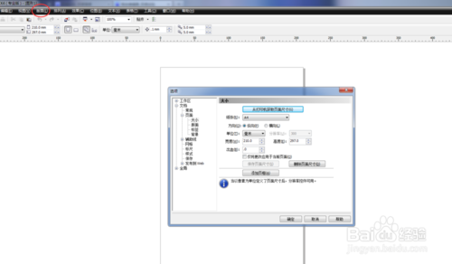 在coreldraw中如何设置页面大小，方向，背景？